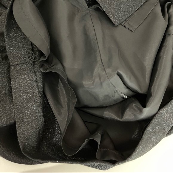 VIRGO II 60’s Black Sleeveless Glitter Midi Dress Size 8 - Picture 9 of 11